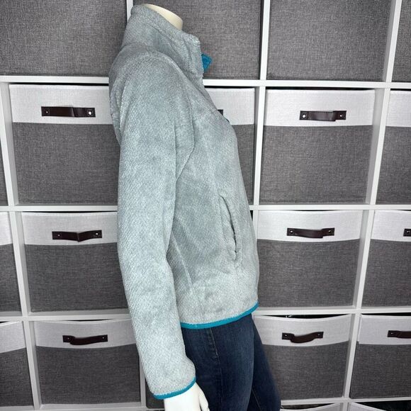 Patagonia Re-Tool Snap T Fleece Pullover Gray Teal Quarter Snap Kangaroo Pocket - Picture 9 of 13